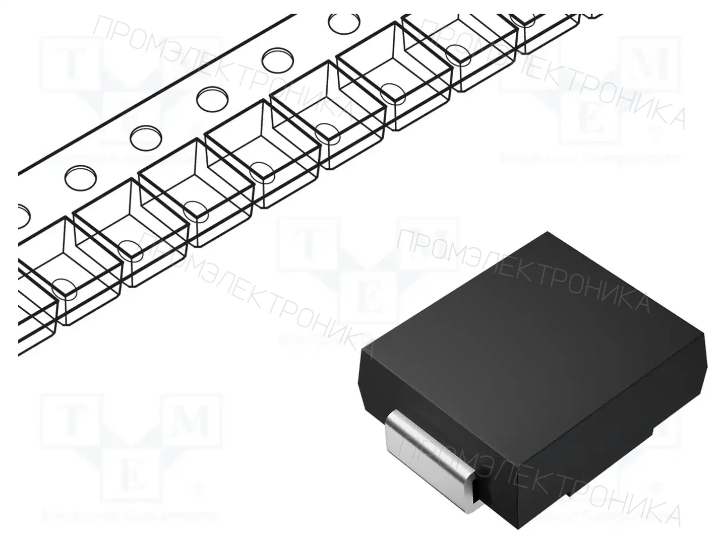 YANGJIE TECHNOLOGY SMCJ12CA — Диоды TVS SMD двунаправленные