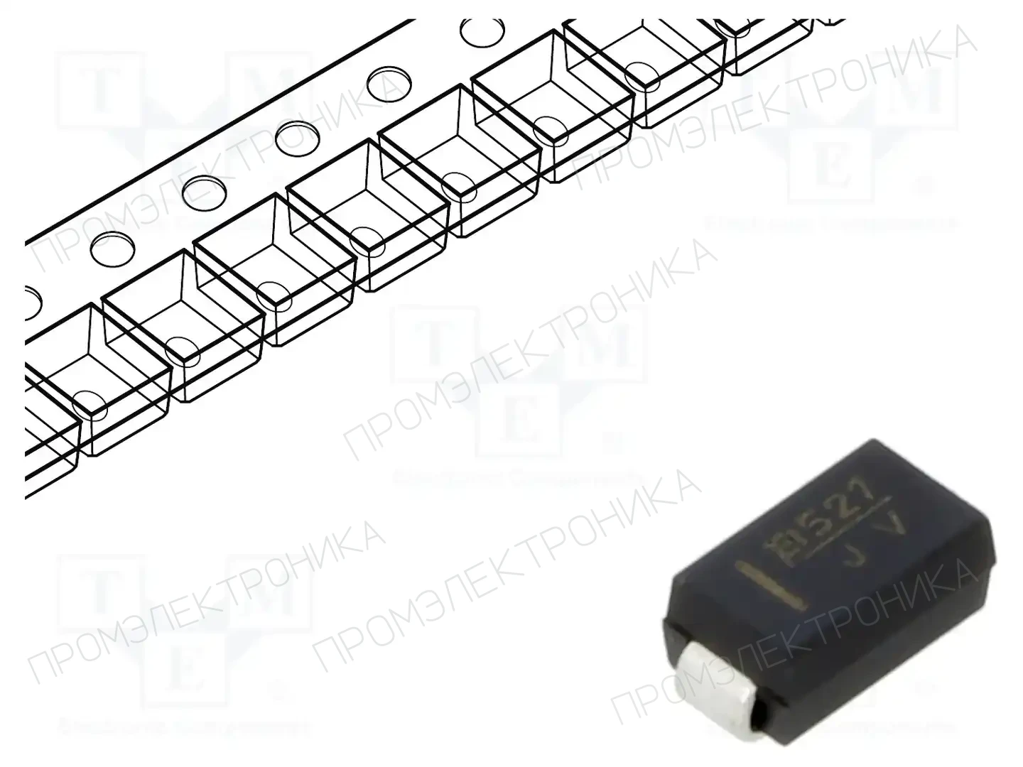 BOURNS SMAJ45A — Диоды TVS SMD однонаправленные