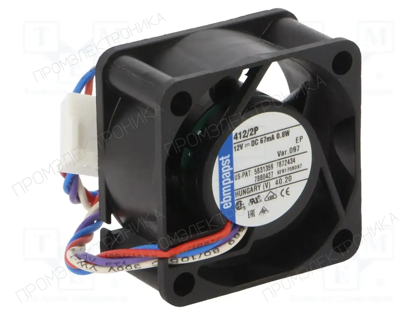 EBM-PAPST 412/2P-097 — Вентиляторы DC 12V