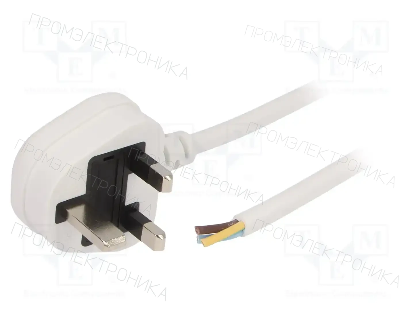 LIAN DUNG LT-318(13A) 3X1.0 WHT 1.8M END CUT — Кабели питания компьютерные и универс