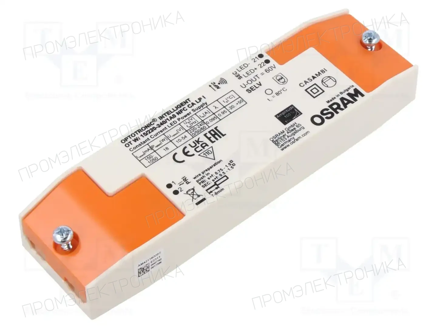 ams OSRAM OT WI 15/220-240/1A0 NFC CA LP I — Блоки питания для LED