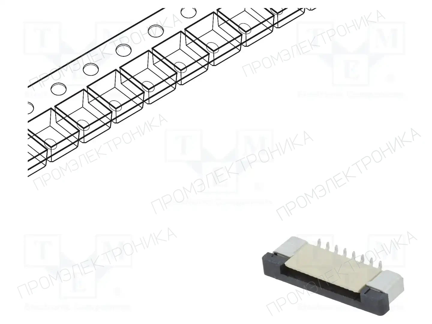CONNFLY DS1020-08-16VBT11-R — Разъeмы FFC/FPC растр 0,5мм
