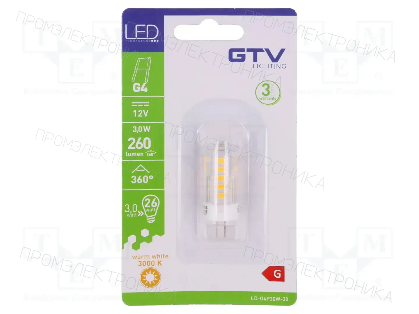 GTV Poland LD-G4P30W-30 — Источники света - освещение
