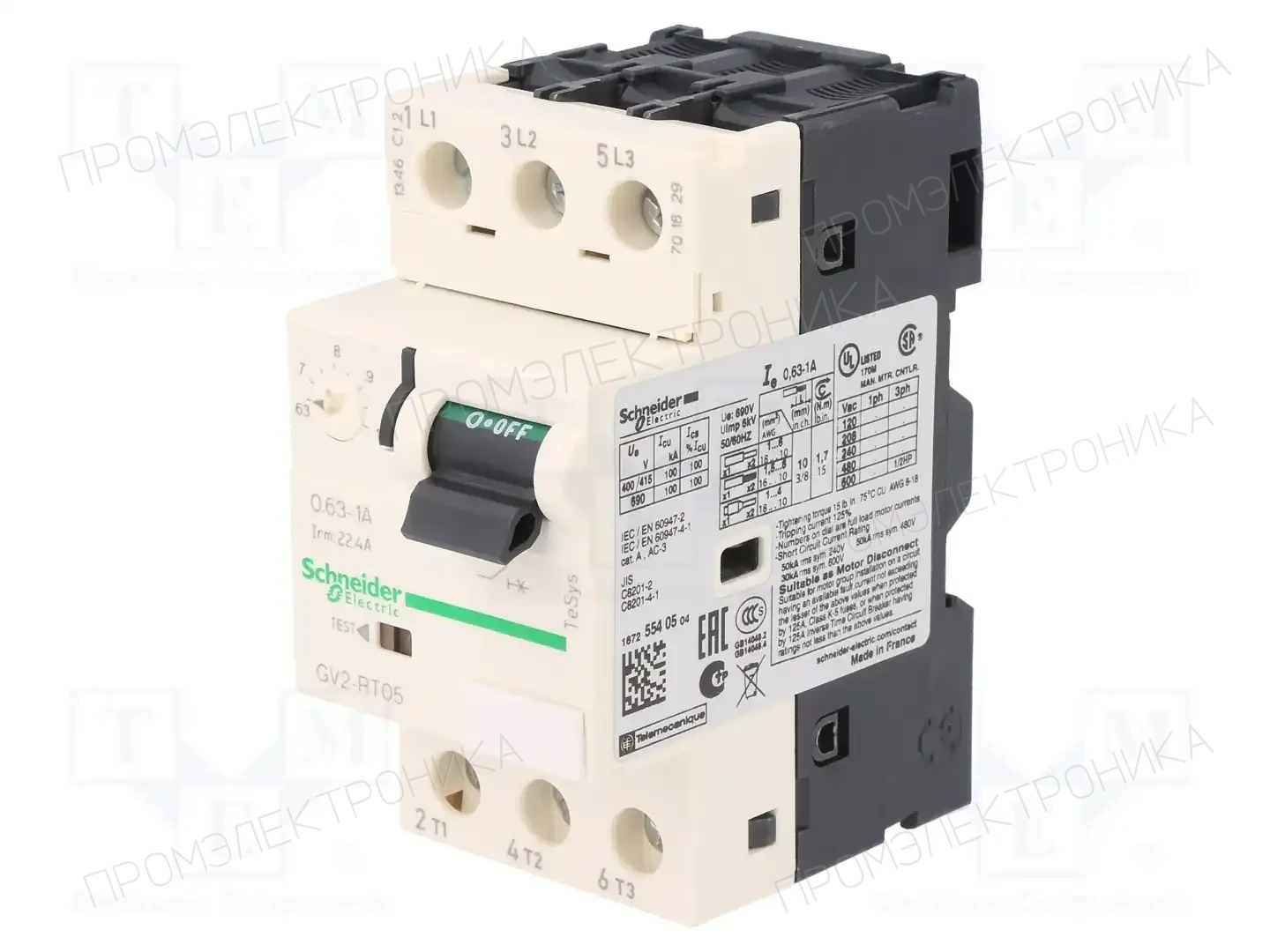 SCHNEIDER ELECTRIC GV2RT05 — Выключатели двигательные