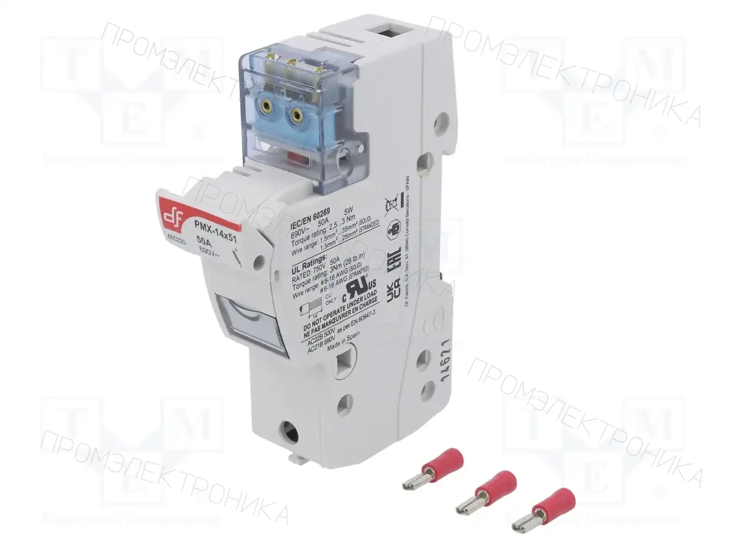 DF ELECTRIC 485220 — Гнезда предохранительные на DIN-рейку