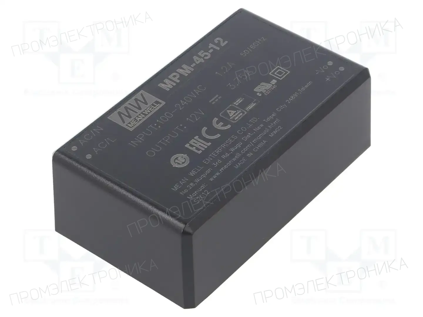 MEAN WELL MPM-45-12 — Преобразователи AC/DC для PCB