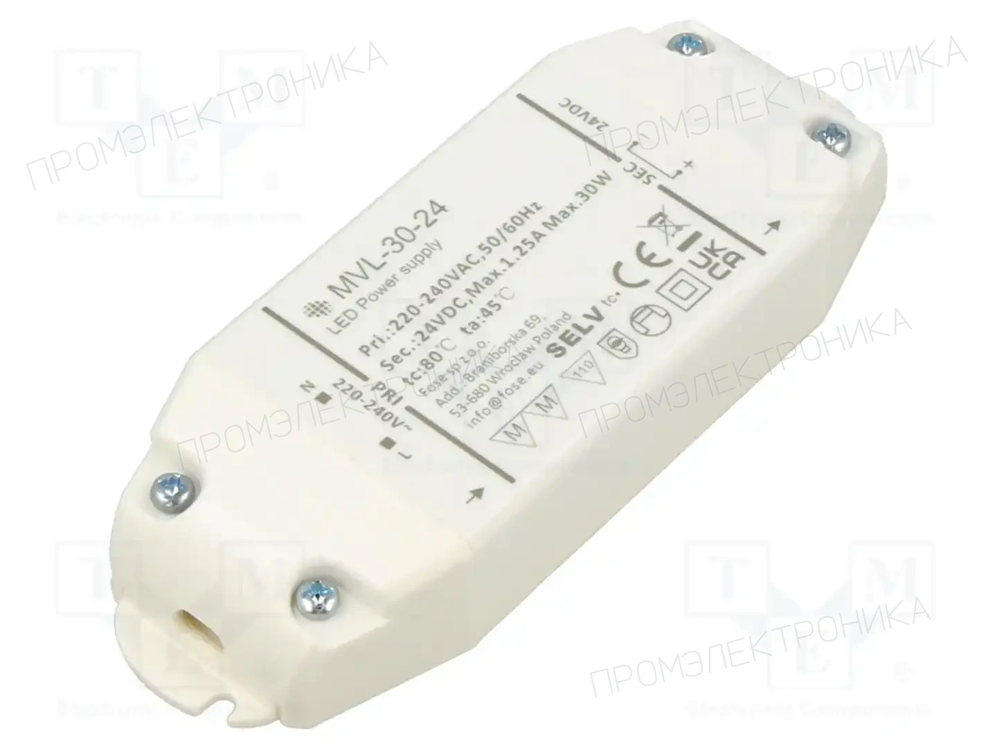 FOSE MVL-30-24 — Блоки питания для LED