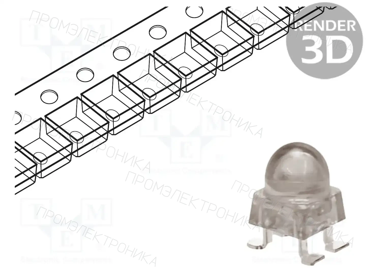 BROADCOM (AVAGO) ALMD-CY3G-YZ002 — Светодиоды SMD белые