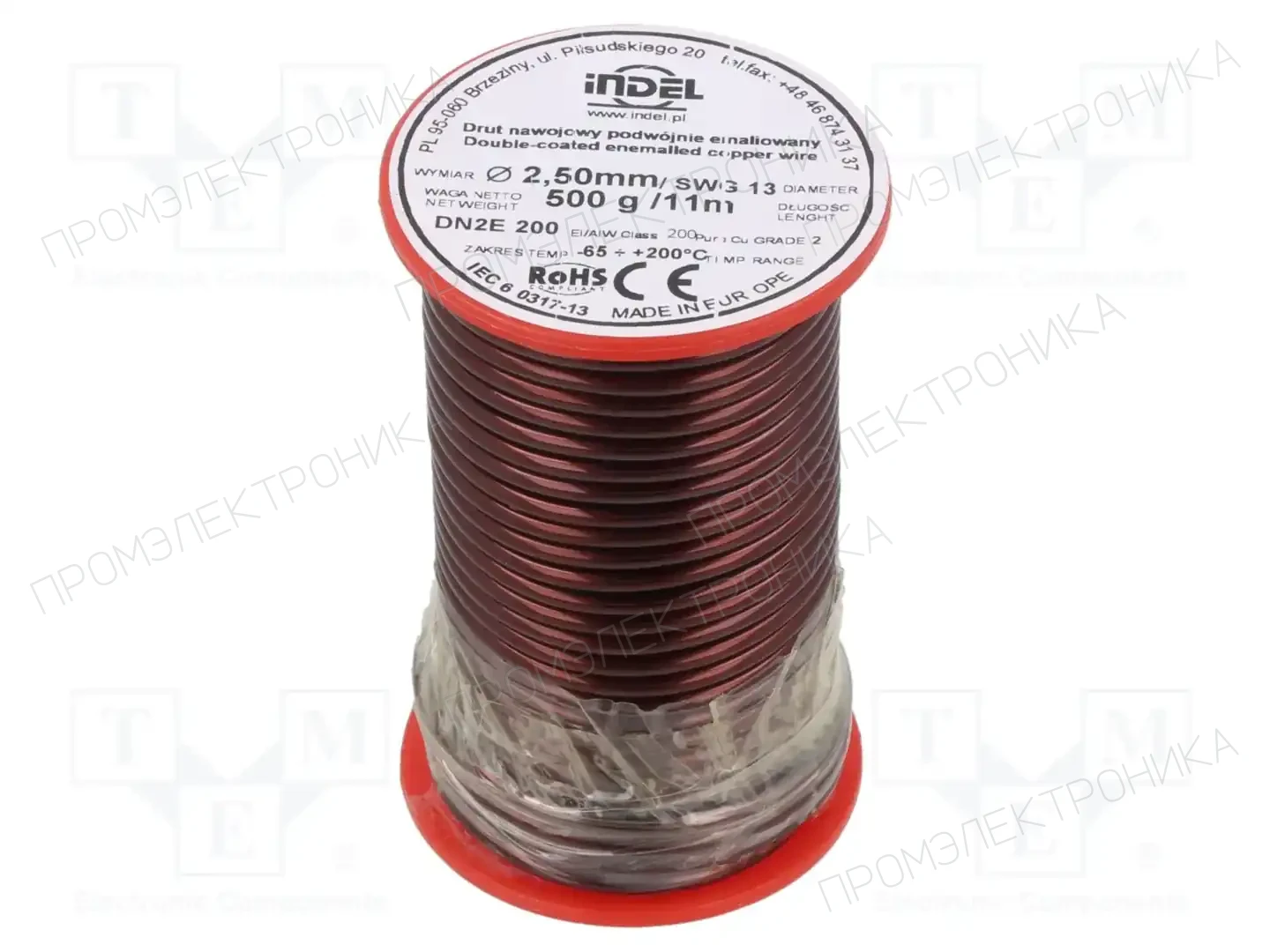 INDEL DN2E2,5-500G — Проволока обмоточная