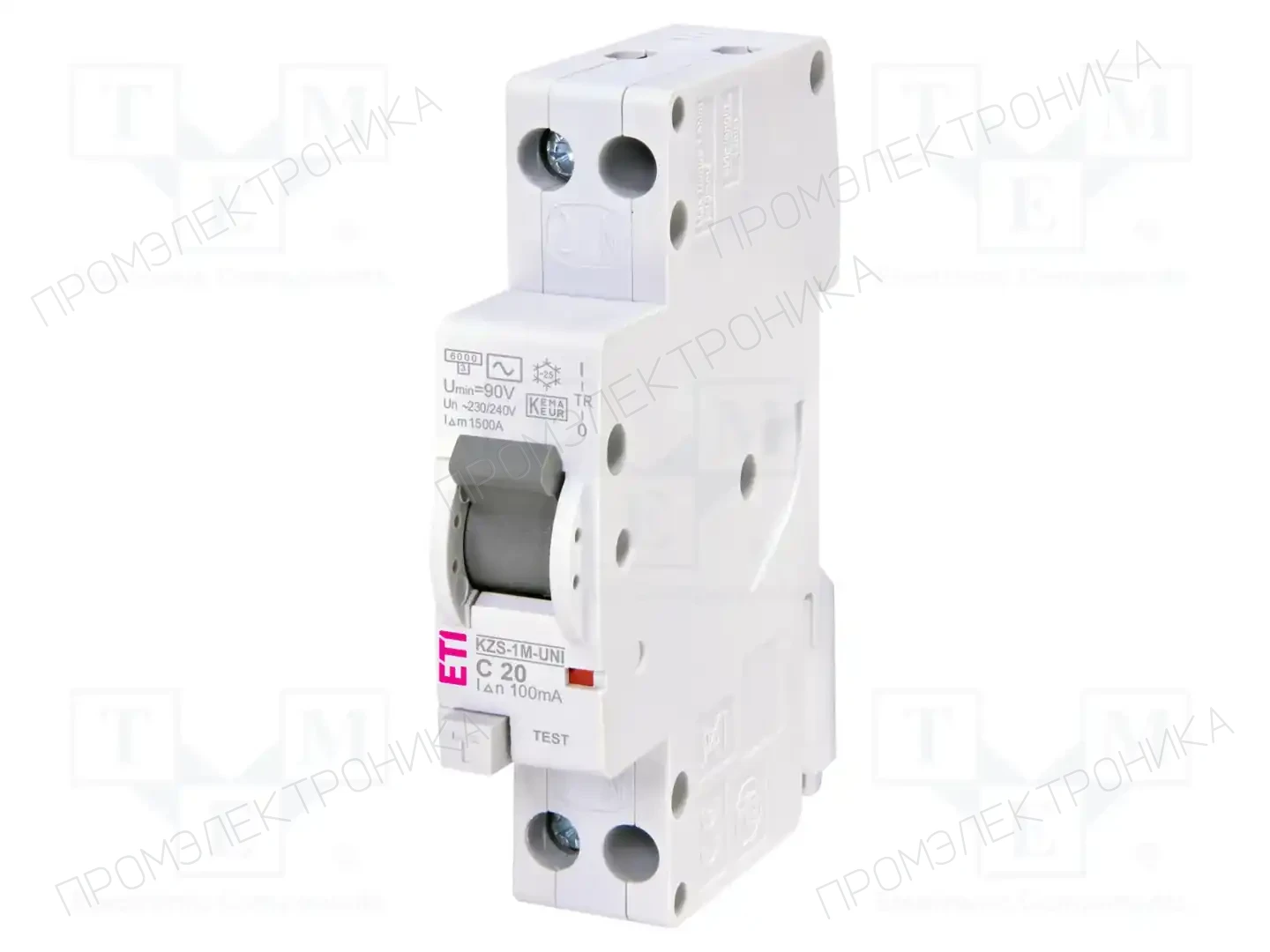 ETI POLAM KZS-1M-UNI 1P+N AC C20/0.1 — Дифференциальные выключатели