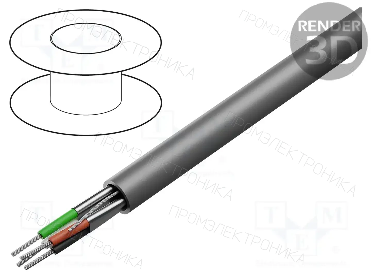 ALPHA WIRE 2466C SL001 — Провода многожильные экранированные