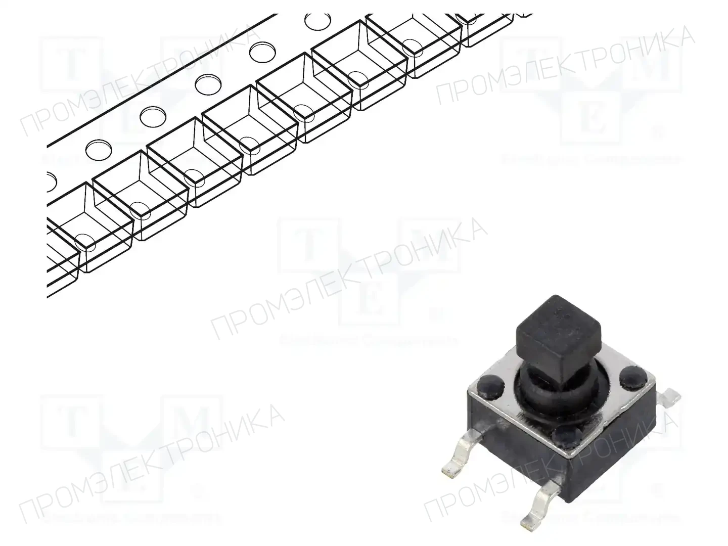 E-SWITCH TL3301SPF160QG — Микропереключатели TACT