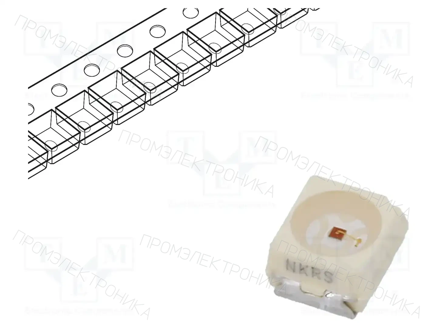 VISHAY VLMS334AABB-GS08 — Светодиоды SMD цветные
