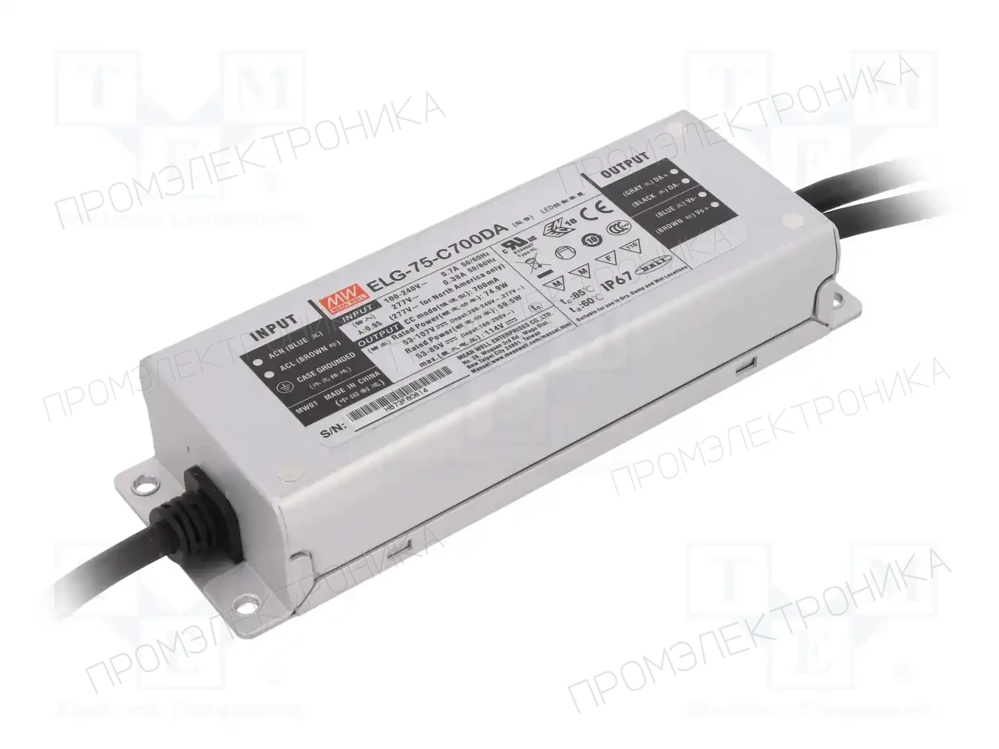 MEAN WELL ELG-75-C700DA — Блоки питания для LED