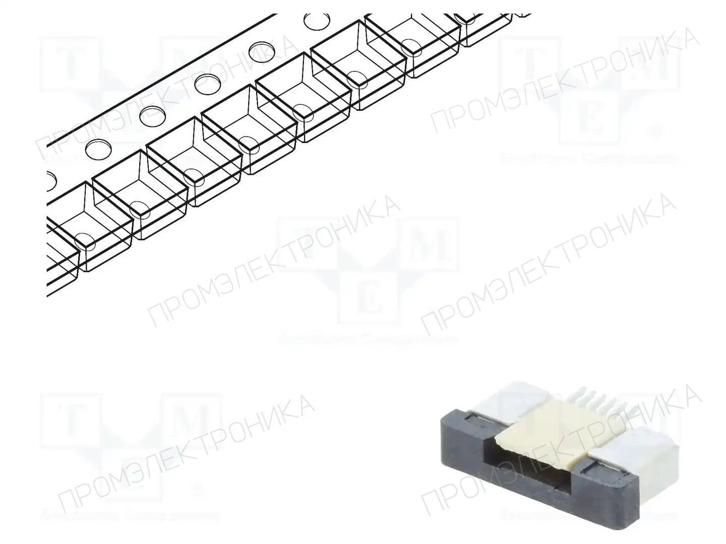 CONNFLY DS1020-09-6VBT1A-R — Разъeмы FFC/FPC растр 0,5мм