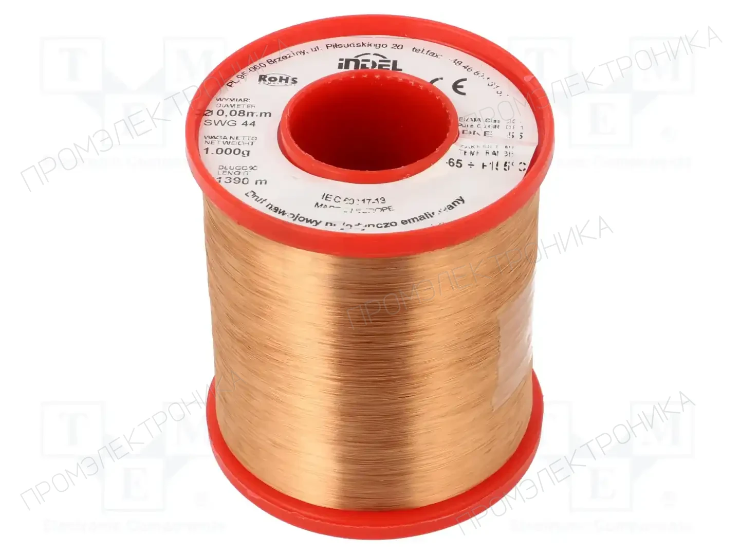 INDEL DNE0,08-1KG — Проволока обмоточная