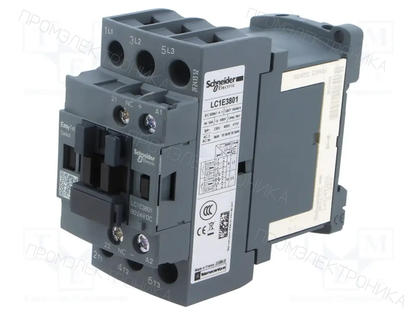 SCHNEIDER ELECTRIC LC1E3801BD — Контакторы - главные модули