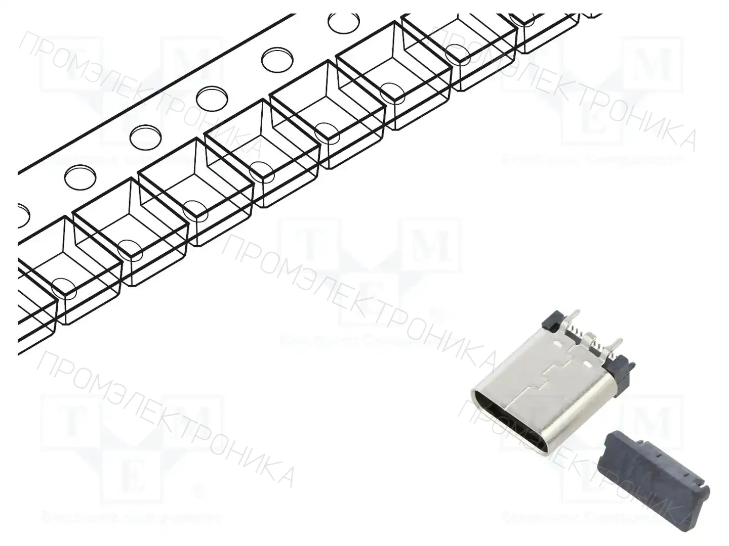 GCT USB4225-03-1040-C — Разъeмы USB и IEEE1394