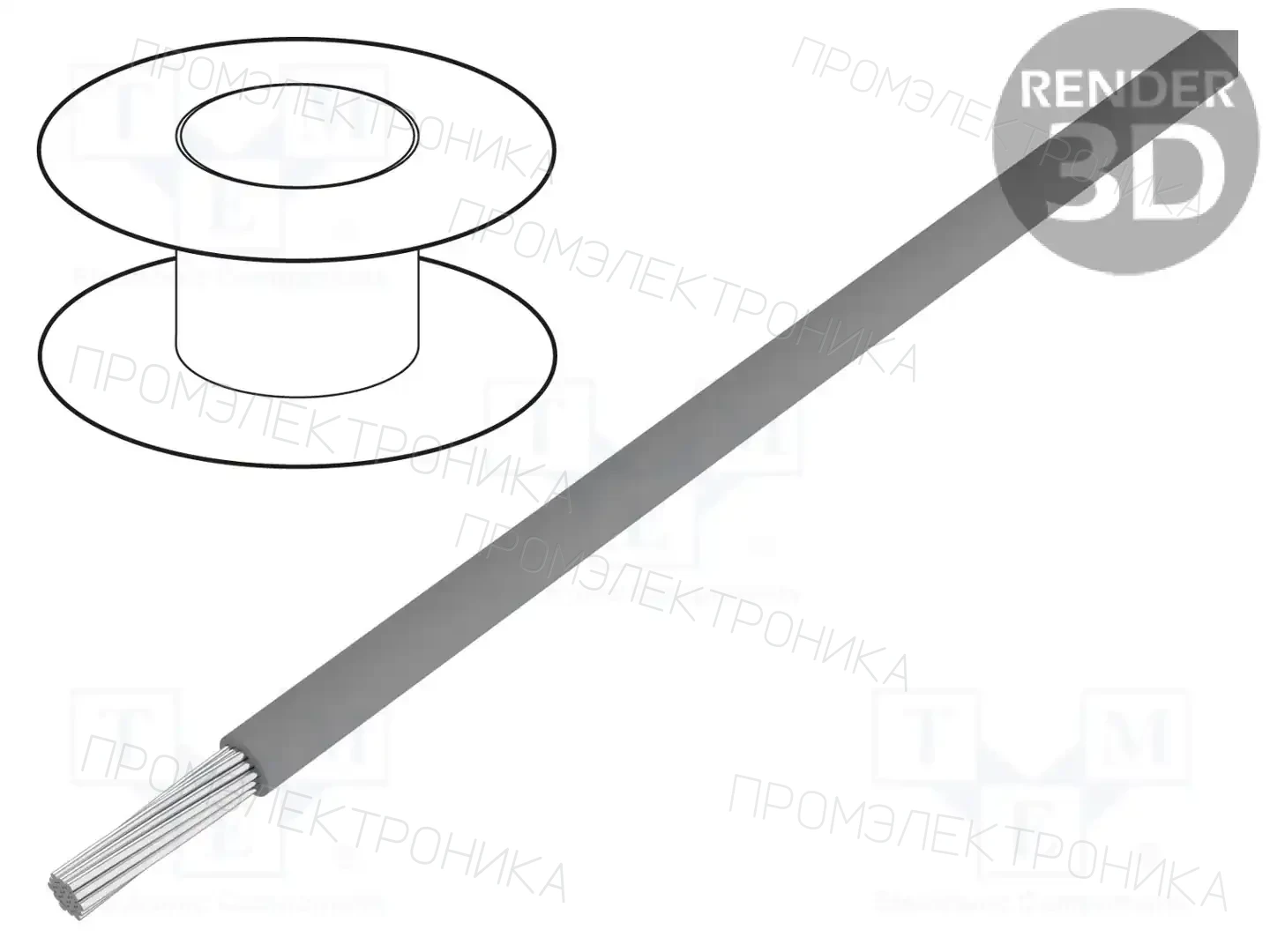 ALPHA WIRE 7133 SL005 — Провода одножильные - тросик