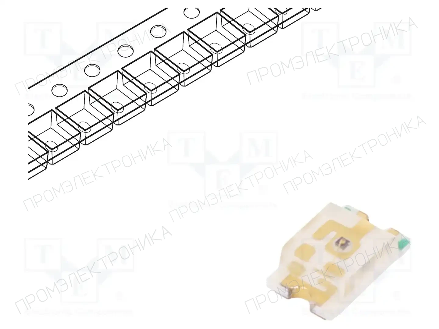 KINGBRIGHT ELECTRONIC KPTD-1608ZGC — Светодиоды SMD цветные