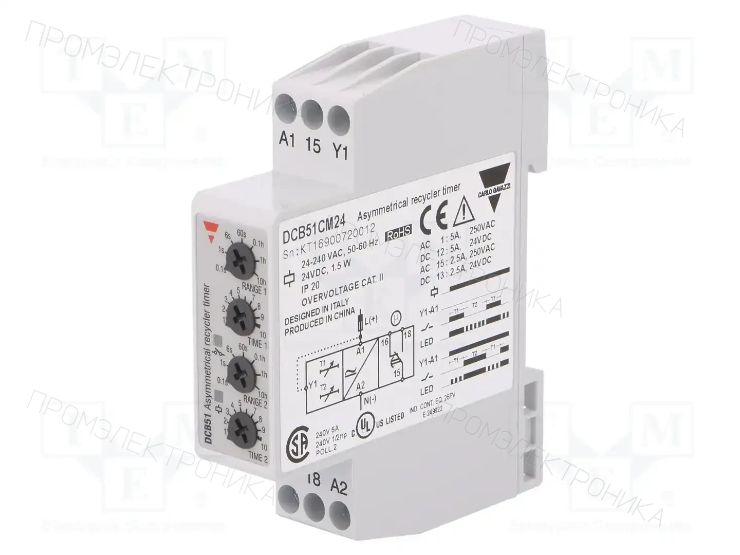 CARLO GAVAZZI DCB51CM24 — Временные аналоговые реле