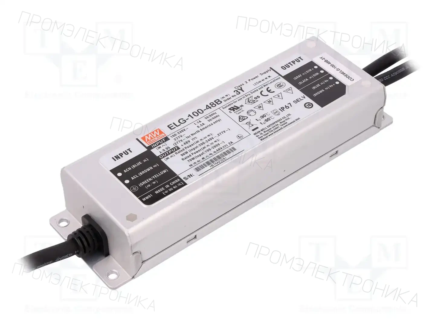 MEAN WELL ELG-100-48B-3Y — Блоки питания для LED