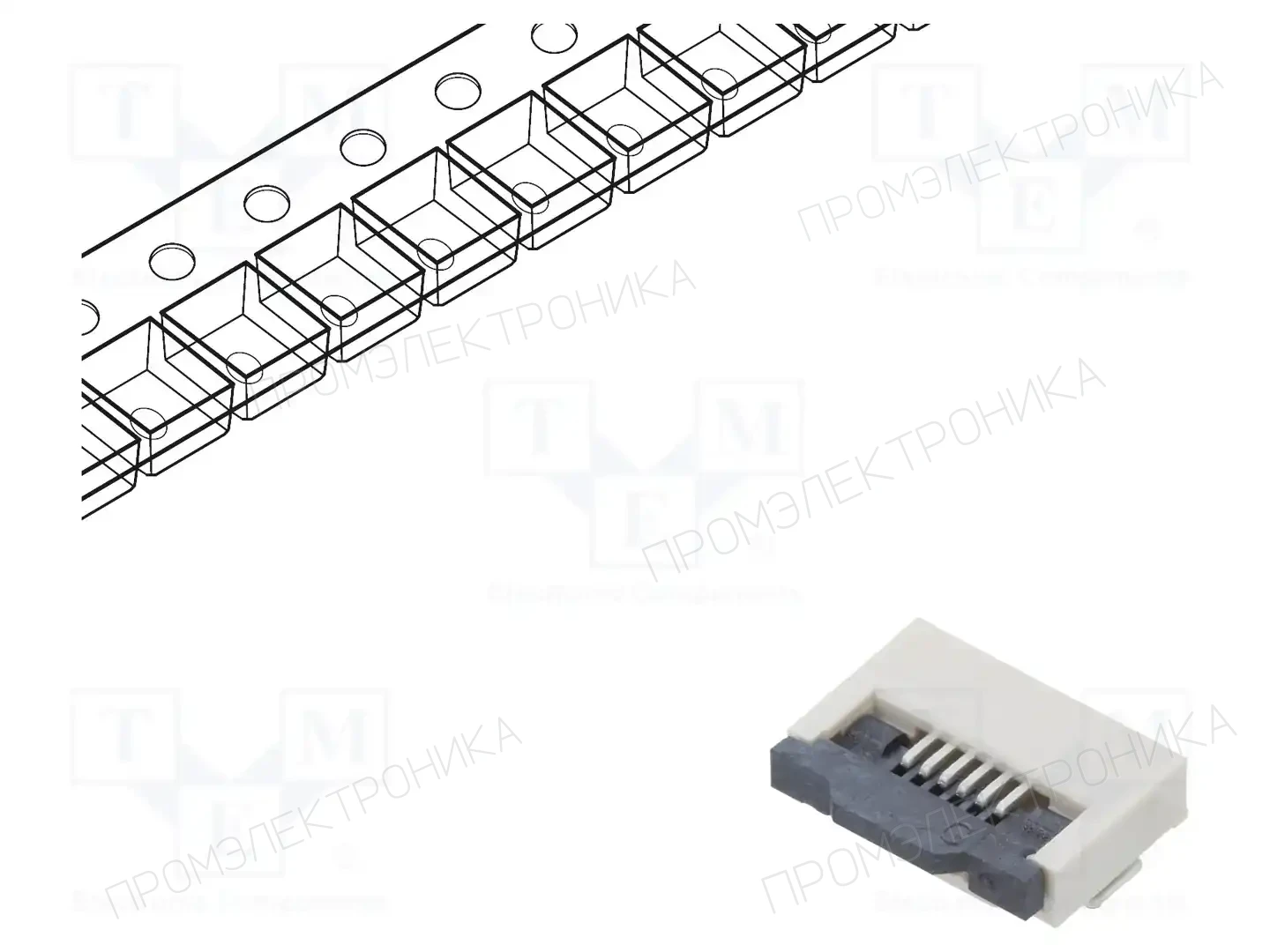 CONNFLY DS1020-11-6VBT1-R — Разъeмы FFC/FPC растр 0,5мм
