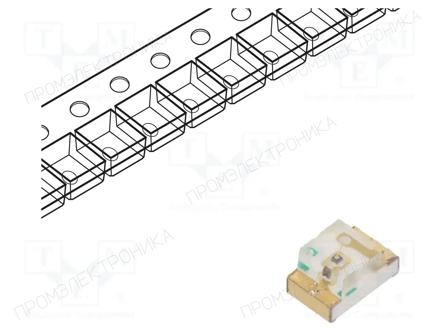 KINGBRIGHT ELECTRONIC KP-1608SECK — Светодиоды SMD цветные
