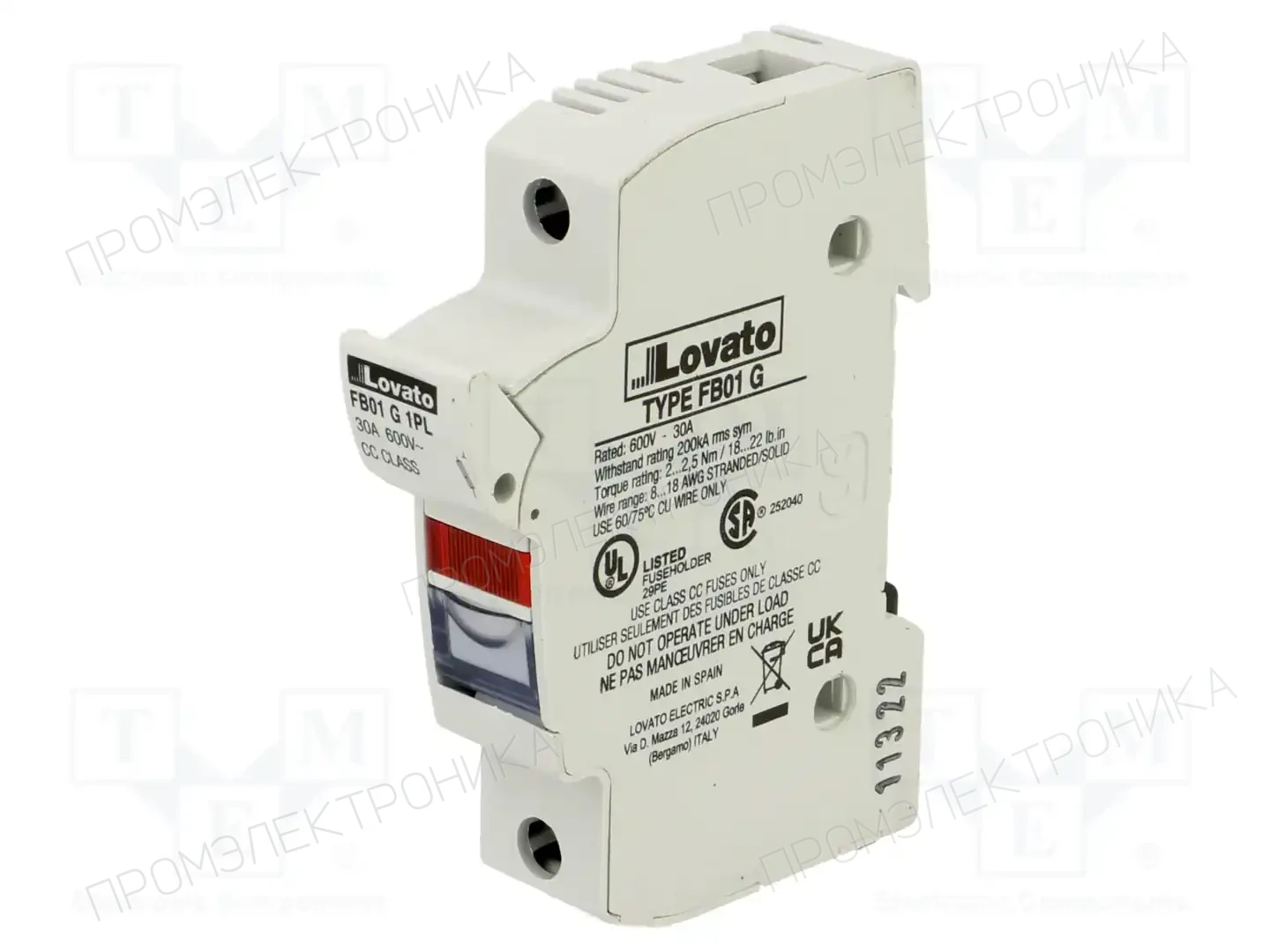LOVATO ELECTRIC FB01G1PL — Гнезда предохранительные на DIN-рейку