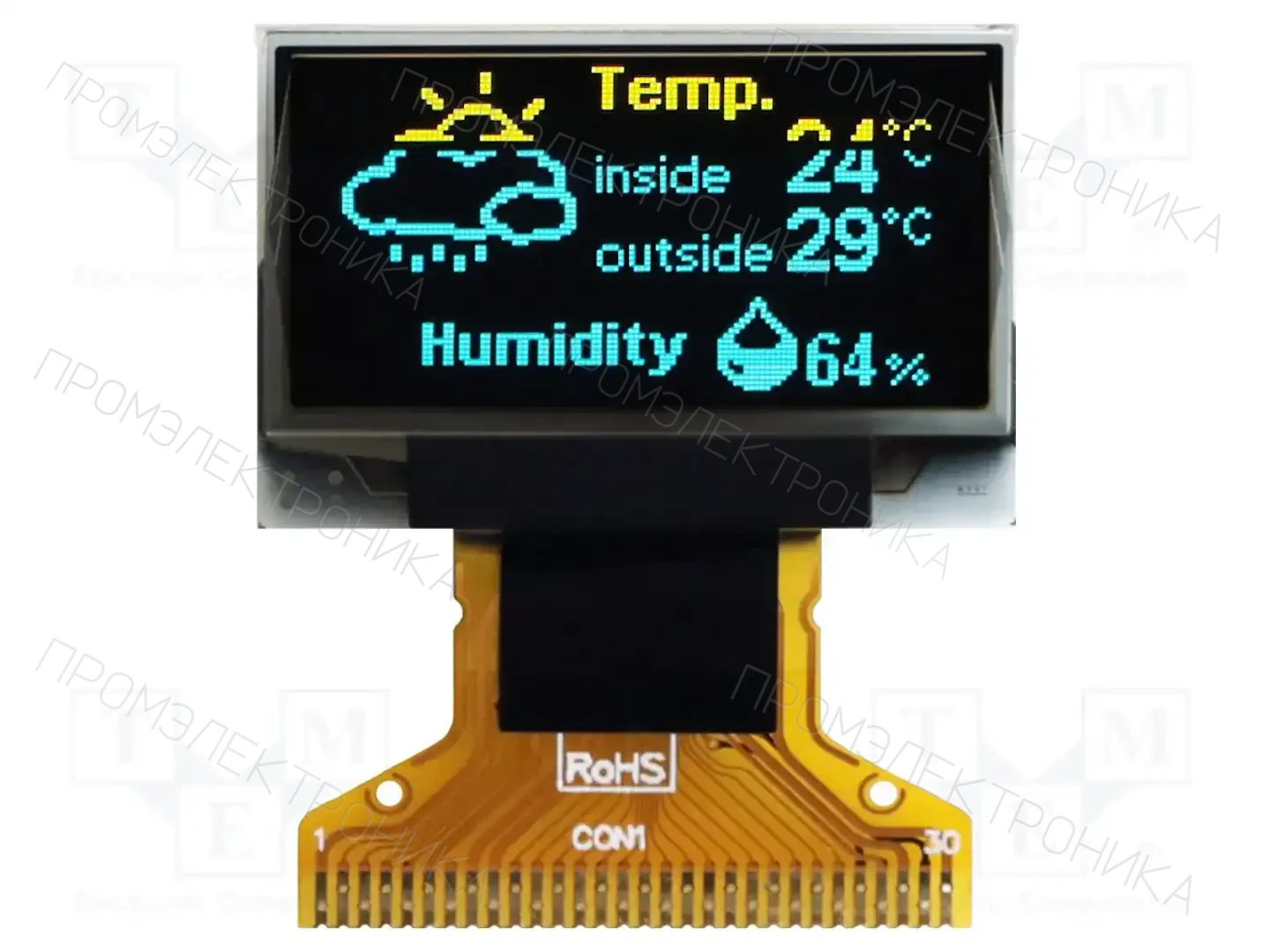 RAYSTAR OPTRONICS REX012864ABXPP3N0Y000 — Дисплеи OLED графические