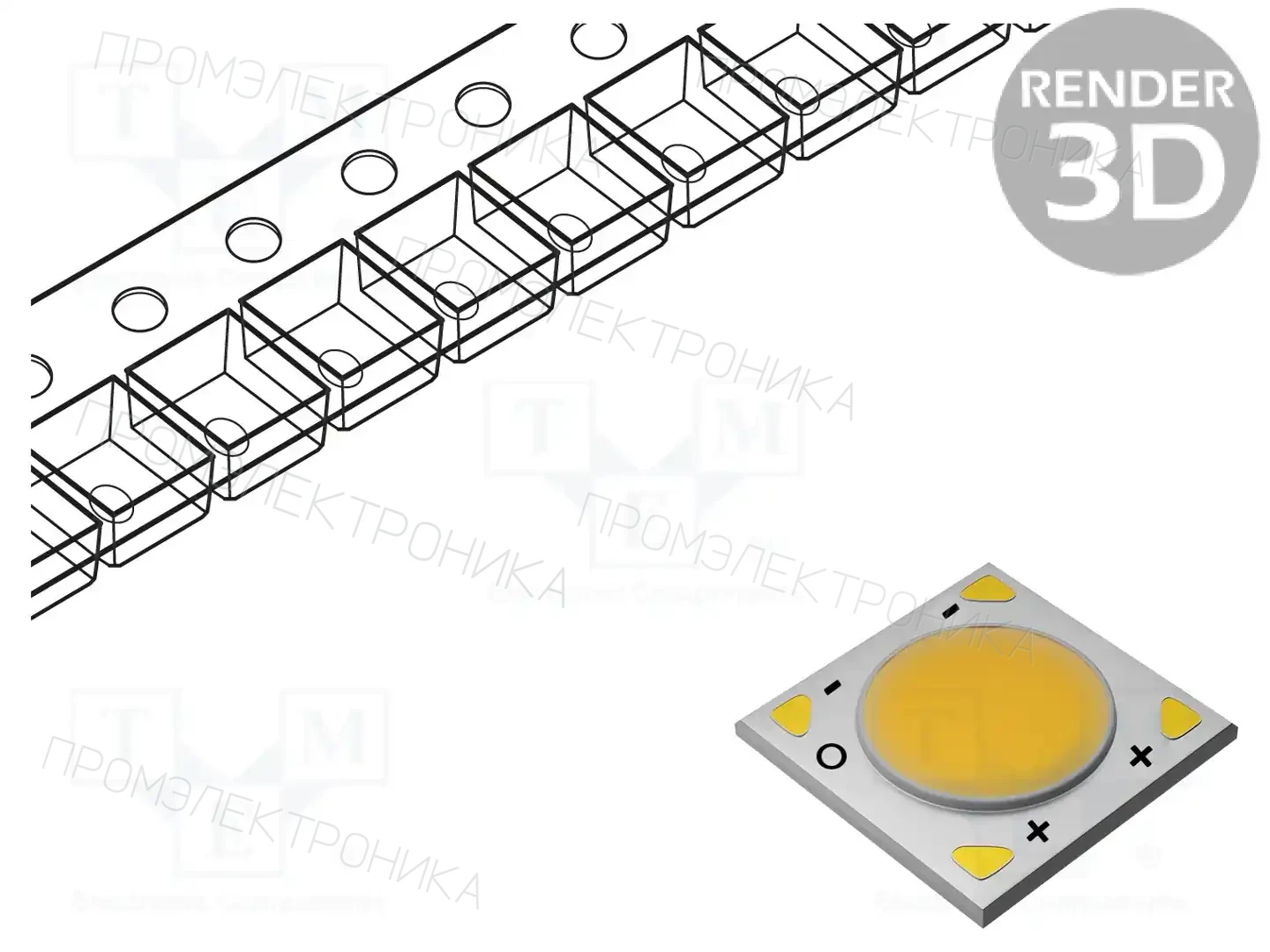 BRIDGELUX BXRE-27G0800-D-83 — Светодиоды мощности белые - COB