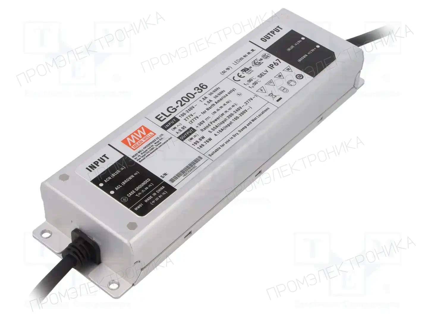 MEAN WELL ELG-200-36 — Блоки питания для LED