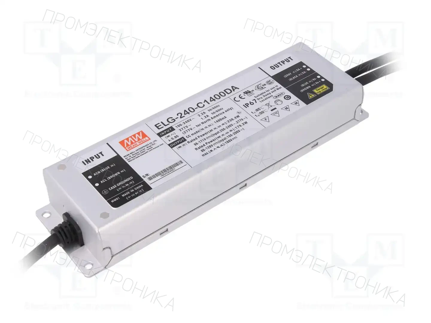 MEAN WELL ELG-240-C1400DA — Блоки питания для LED