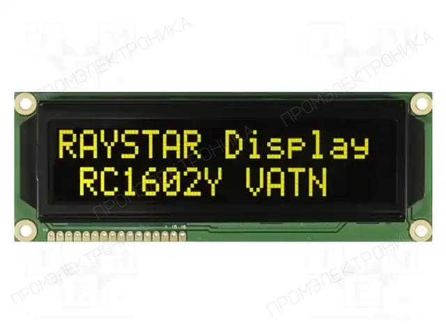 RAYSTAR OPTRONICS RC1602Y-LLY-JWVE — Дисплеи LCD буквенно-цифровые