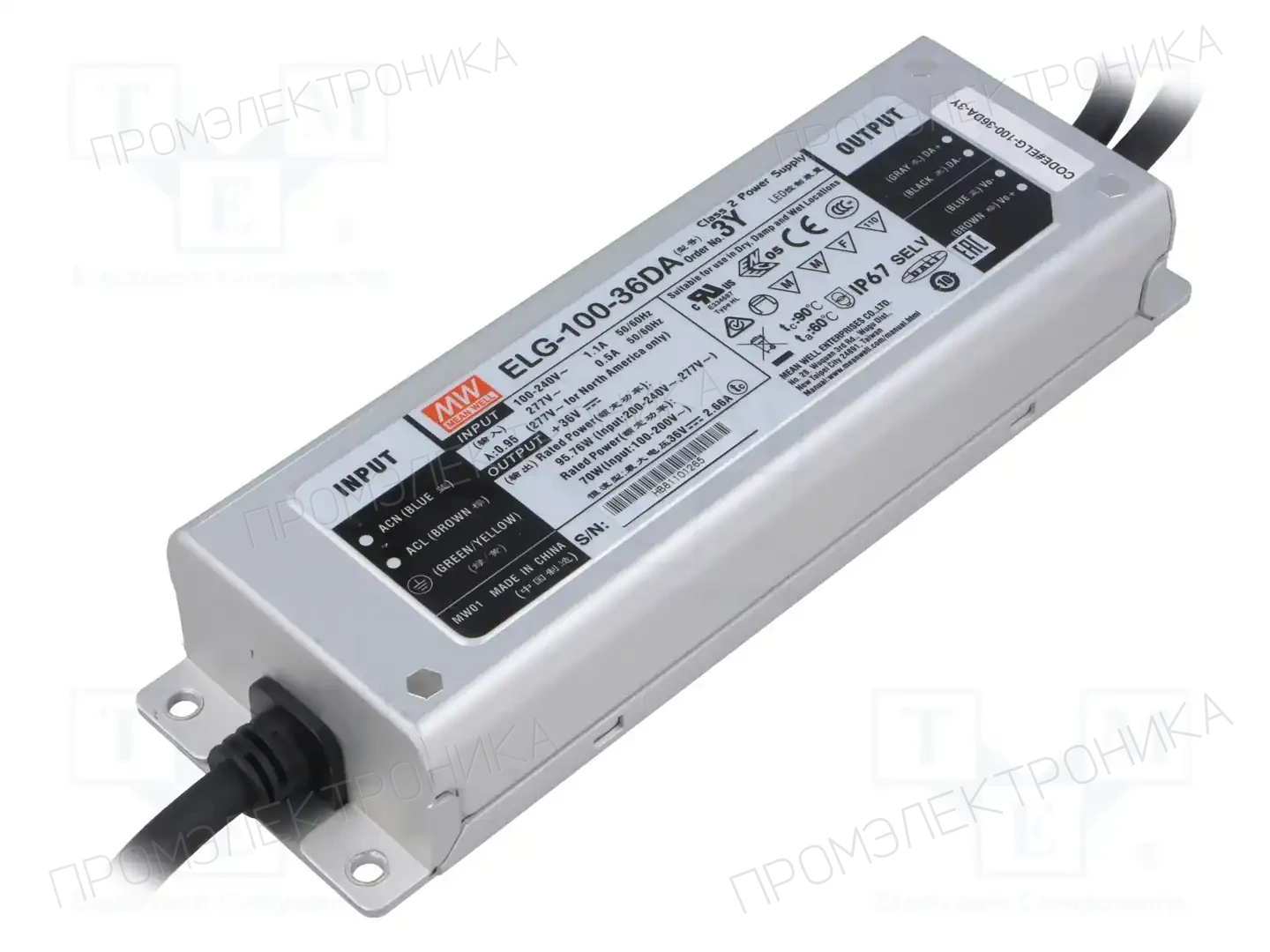 MEAN WELL ELG-100-36DA-3Y — Блоки питания для LED