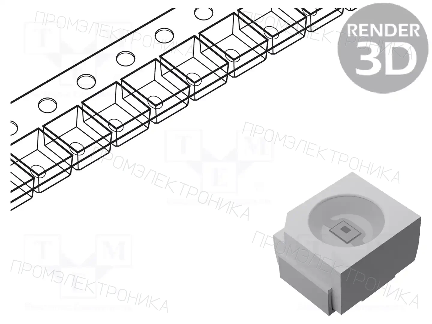 Inolux IN-PI55QATPRPGPBPW-40 — Светодиоды SMD цветные