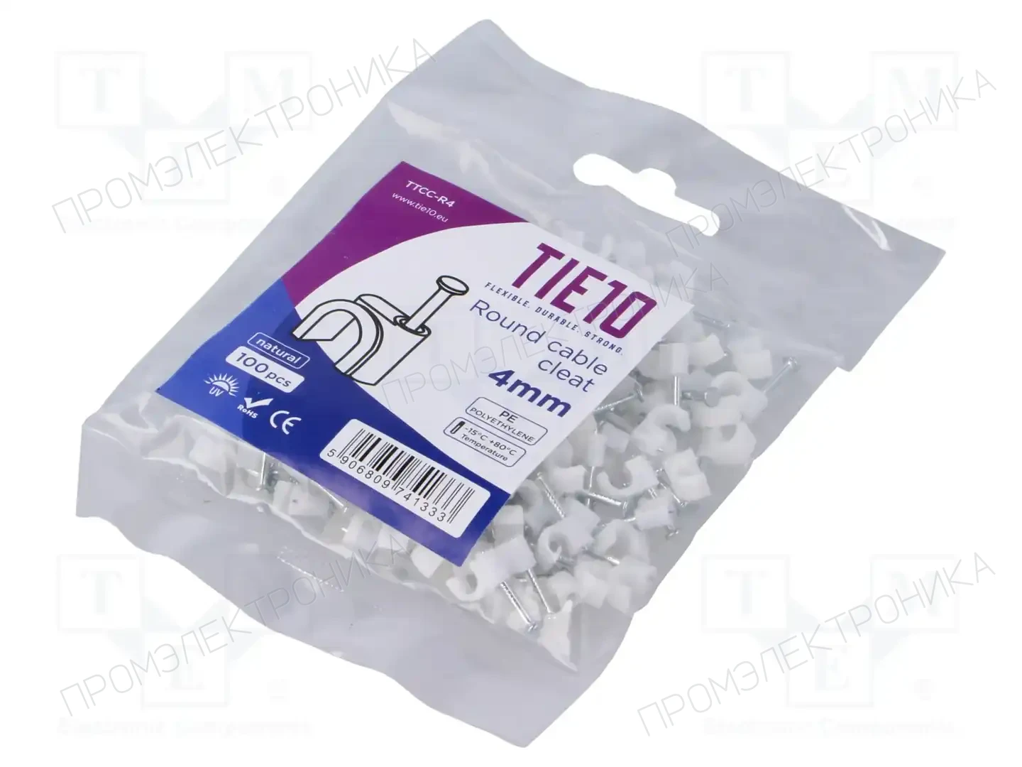 TIE10 TTCC-R4W — Держатели, скобы для кабелей