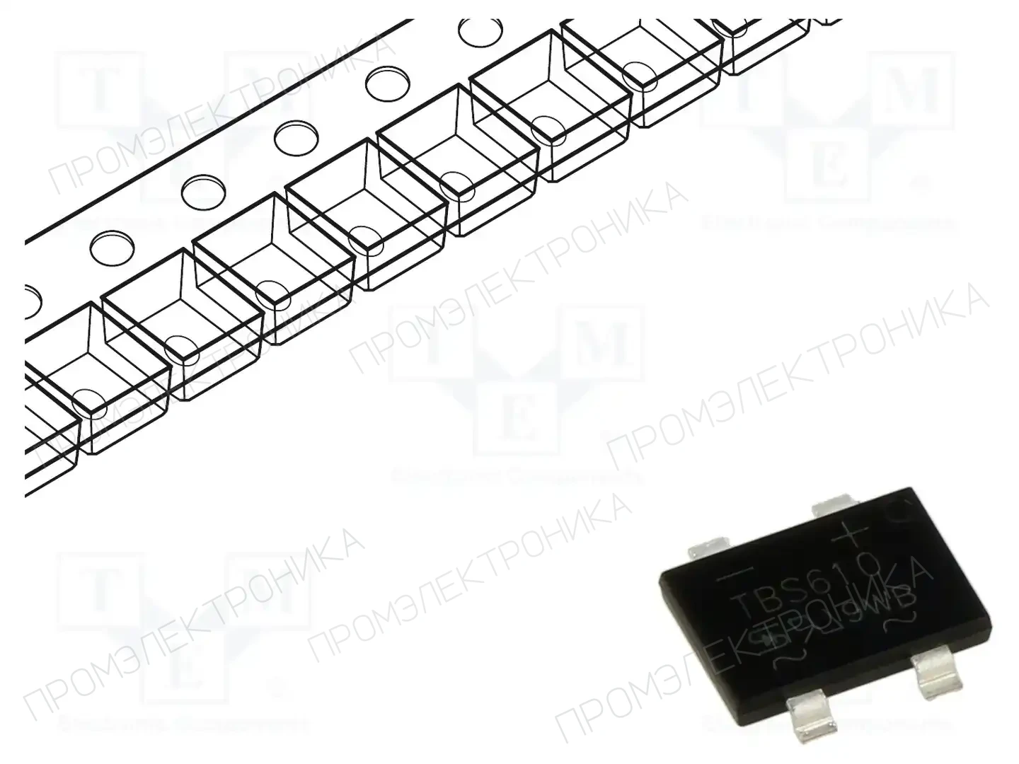 TAIWAN SEMICONDUCTOR TBS610 — Однофазные мосты диодные SMD/THT
