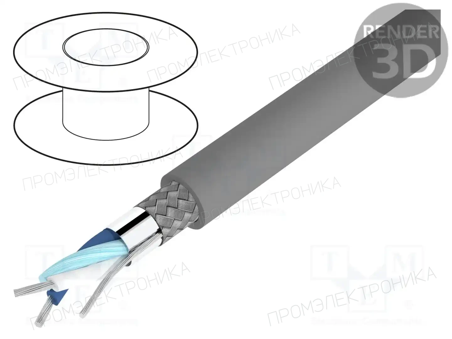 ALPHA WIRE 6415 SL002 — Провода многожильные экранированные