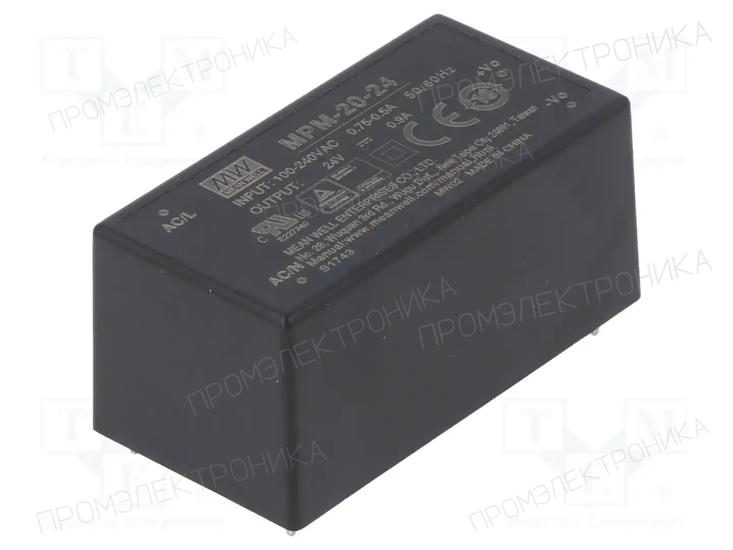 MEAN WELL MPM-20-24 — Преобразователи AC/DC для PCB