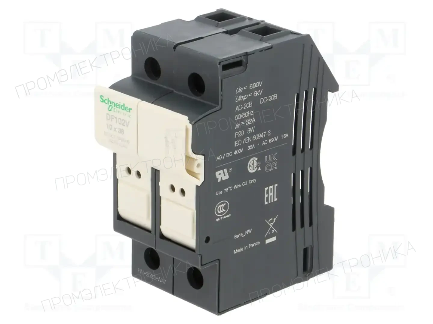 SCHNEIDER ELECTRIC DF102V — Гнезда предохранительные на DIN-рейку