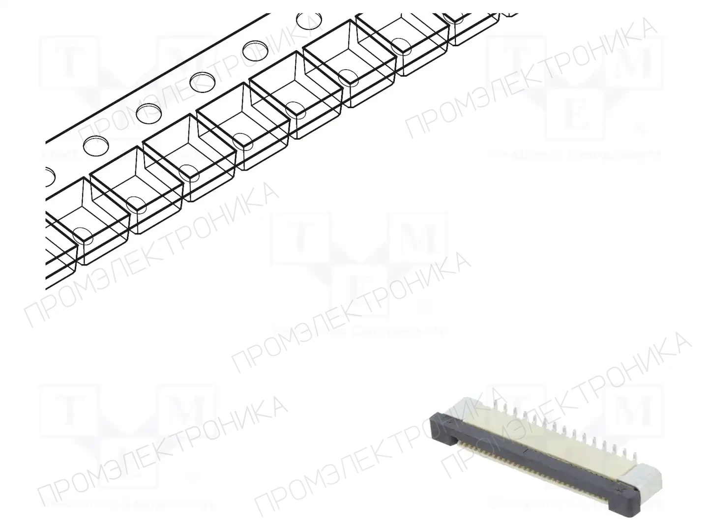 CONNFLY DS1020-08-30VBT11-R — Разъeмы FFC/FPC растр 0,5мм