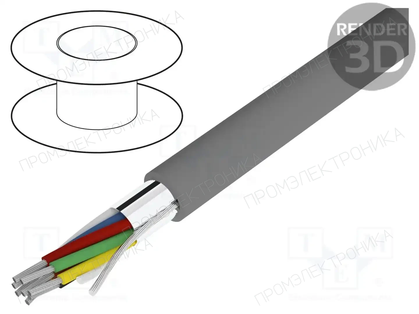 ALPHA WIRE 1218C SL005 — Провода многожильные экранированные