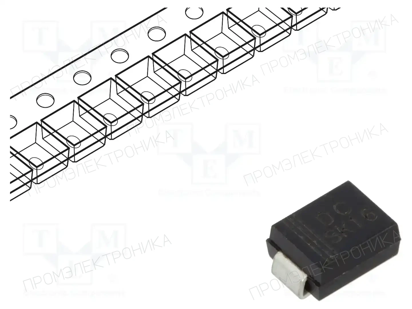 DC COMPONENTS SK16 — Диоды Шотки SMD