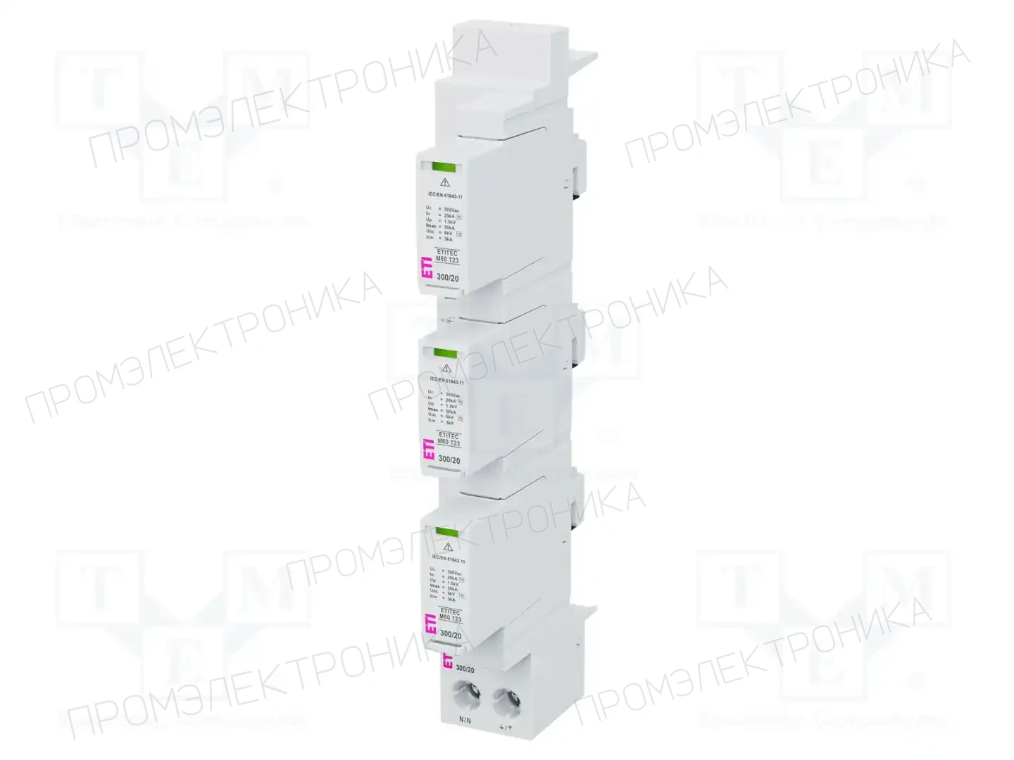 ETI POLAM ETITEC M60 T23 300/20 3+1 — Ограничители перенапряжения