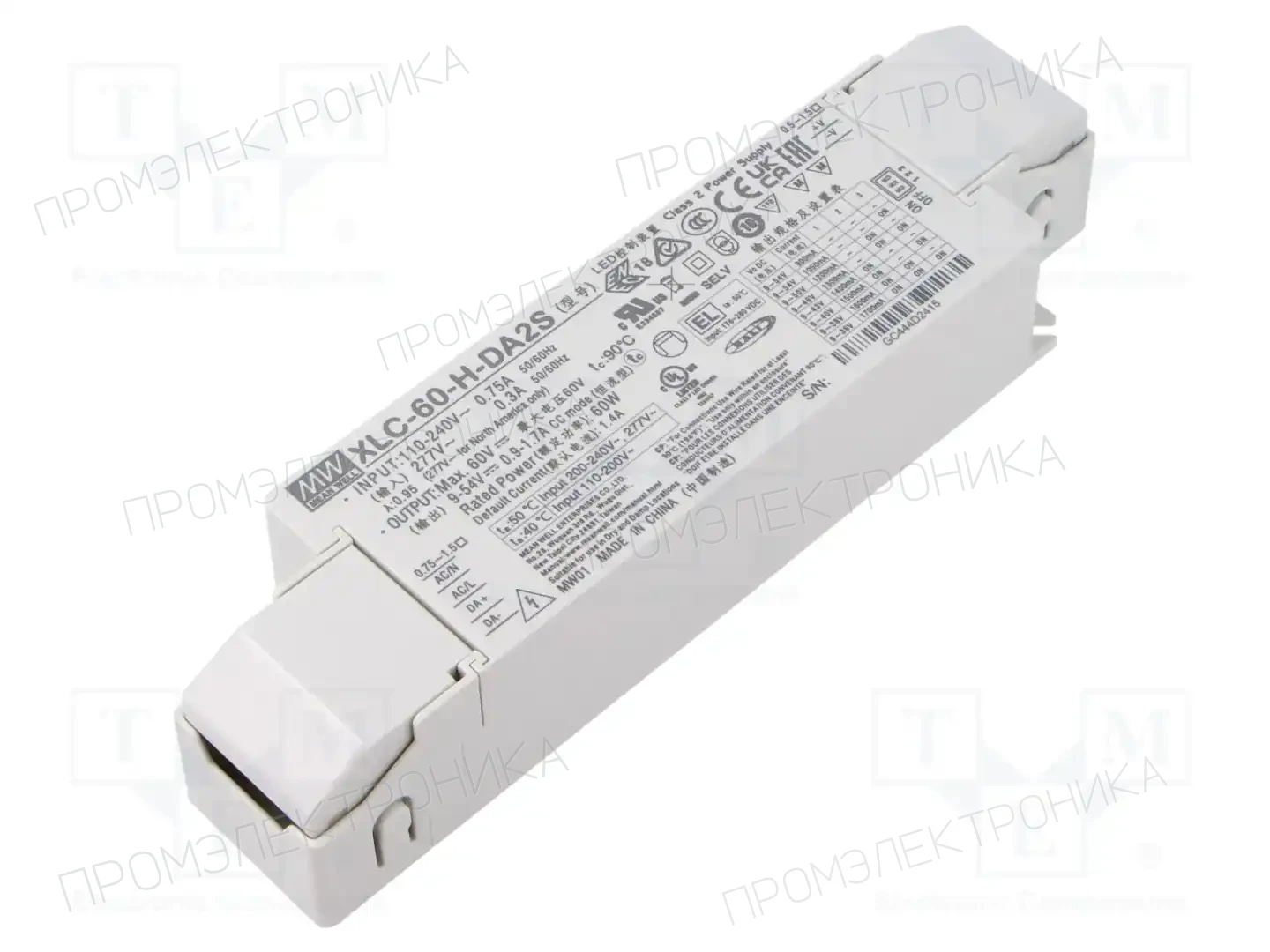 MEAN WELL XLC-60-H-DA2S — Блоки питания для LED