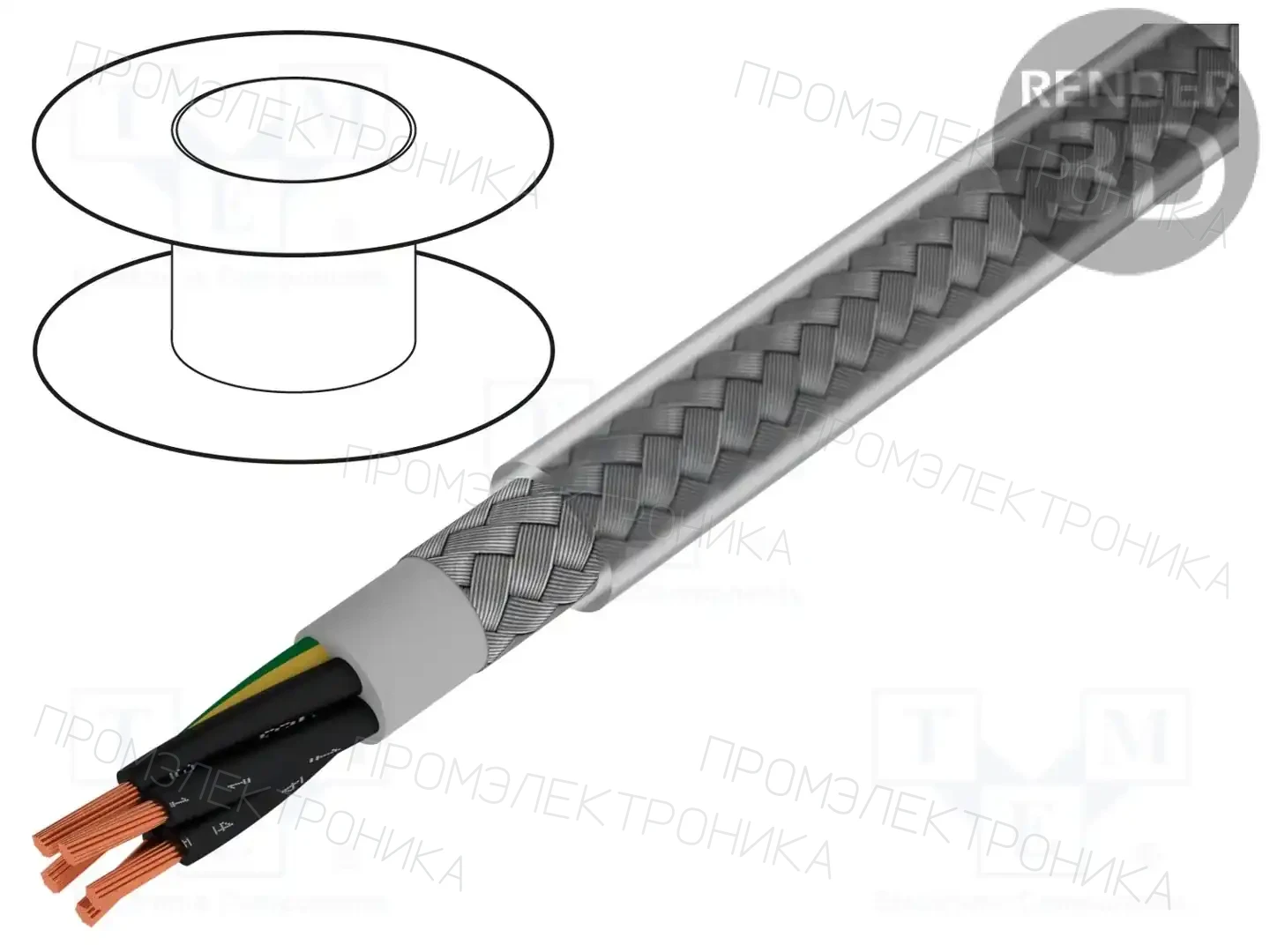 ALPHA WIRE 470055CY CL033 — Провода многожильные экранированные
