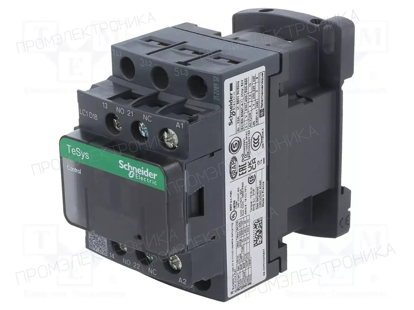 SCHNEIDER ELECTRIC LC1D18V7 — Контакторы - главные модули
