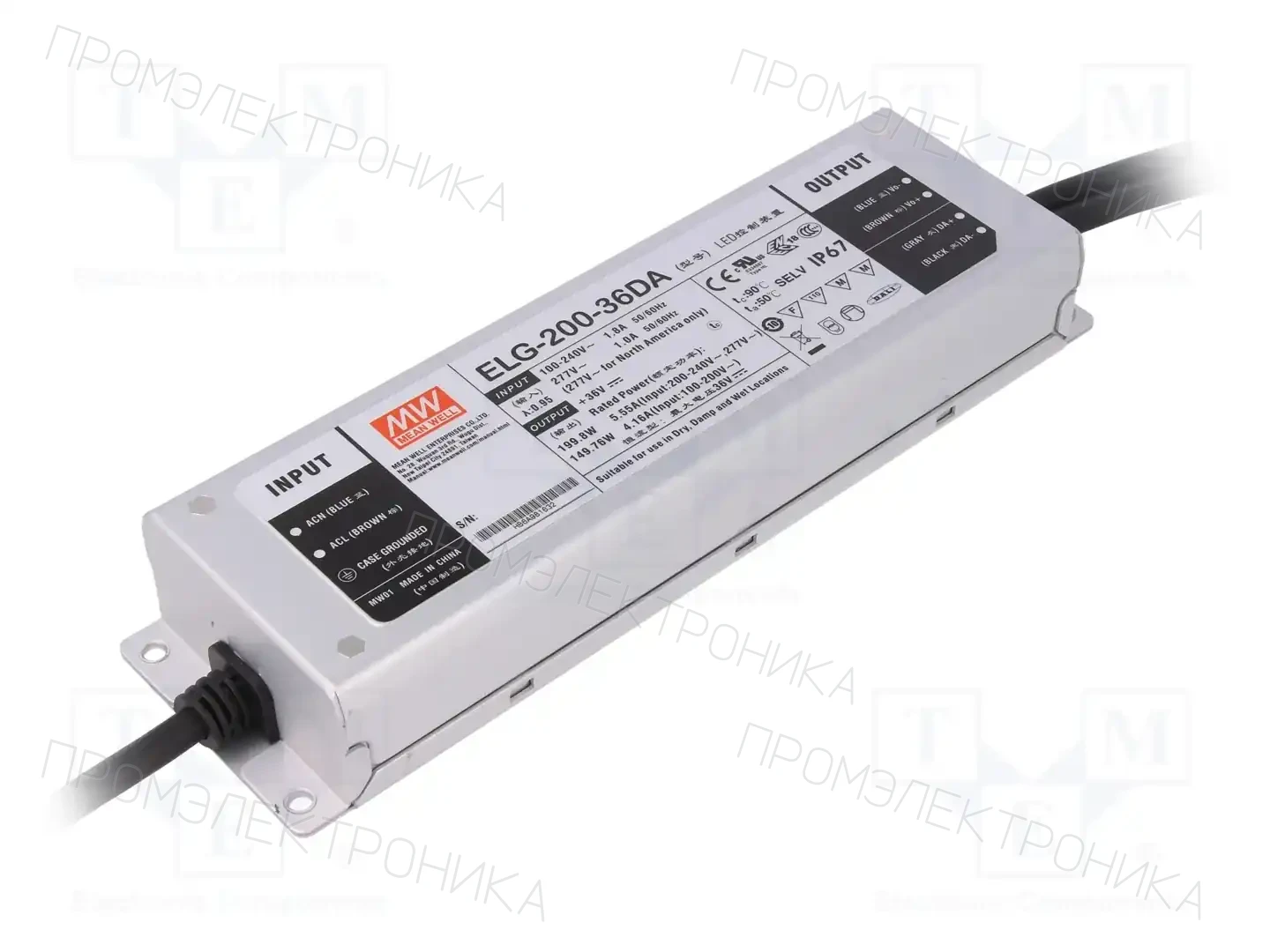 MEAN WELL ELG-200-36DA — Блоки питания для LED