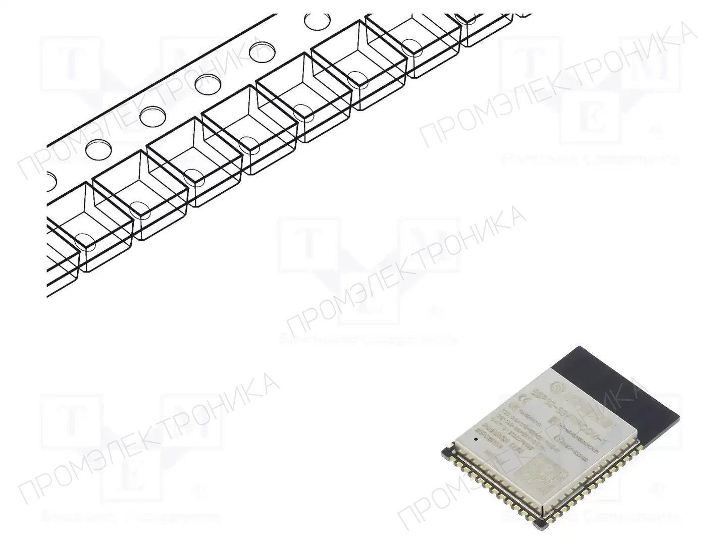 ESPRESSIF ESP32-S3-WROOM-1-N16R8 — Модули IoT (WiFi/Bluetooth)